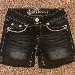 Wallflower denim shorts